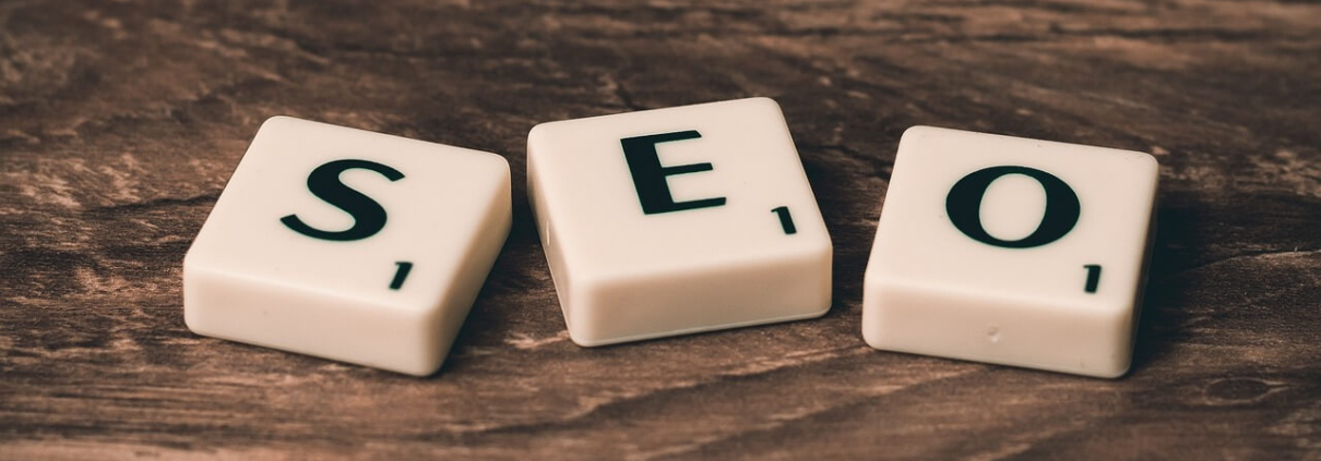 Letter blocks spelling SEO