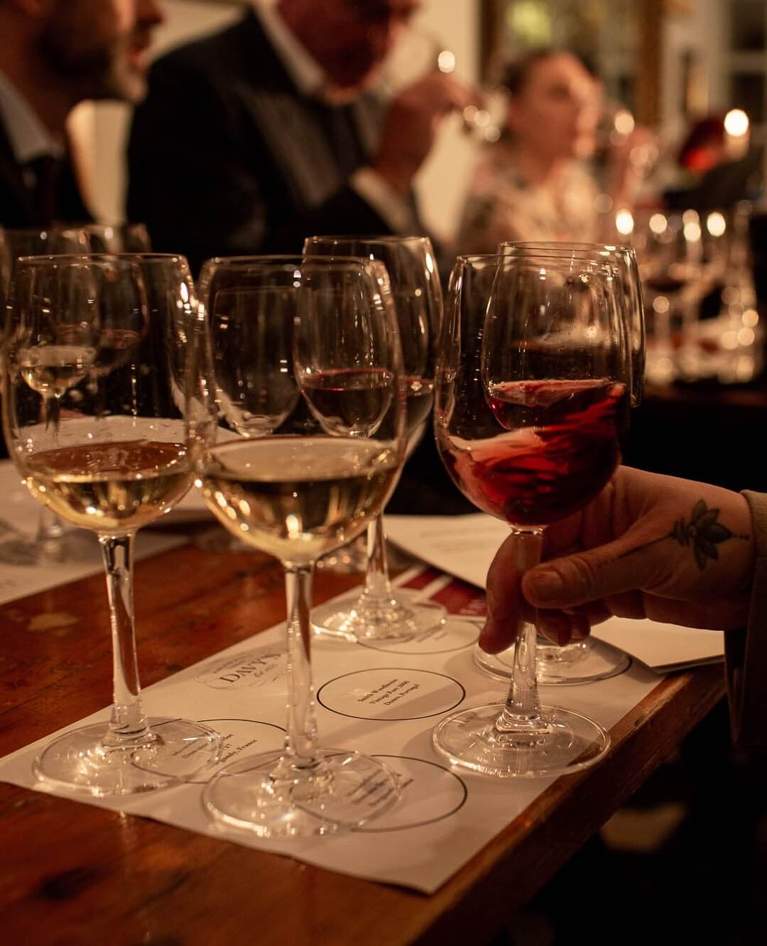 Davy's wine menu