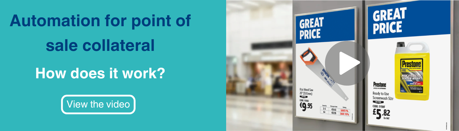 Automation for point of sale collateral video